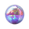 Multicolored disco ball on a white background