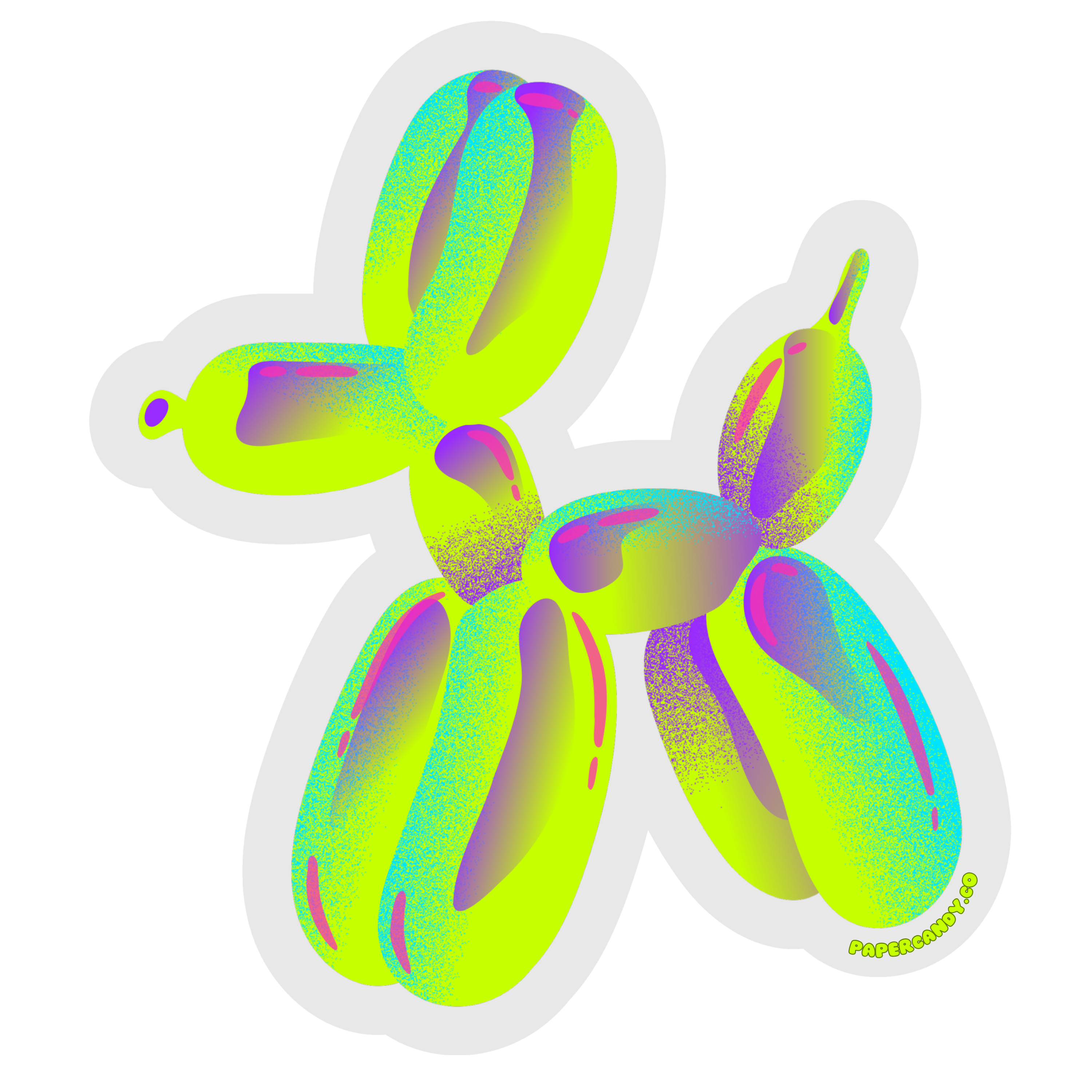 Balloon Puppy Sticker