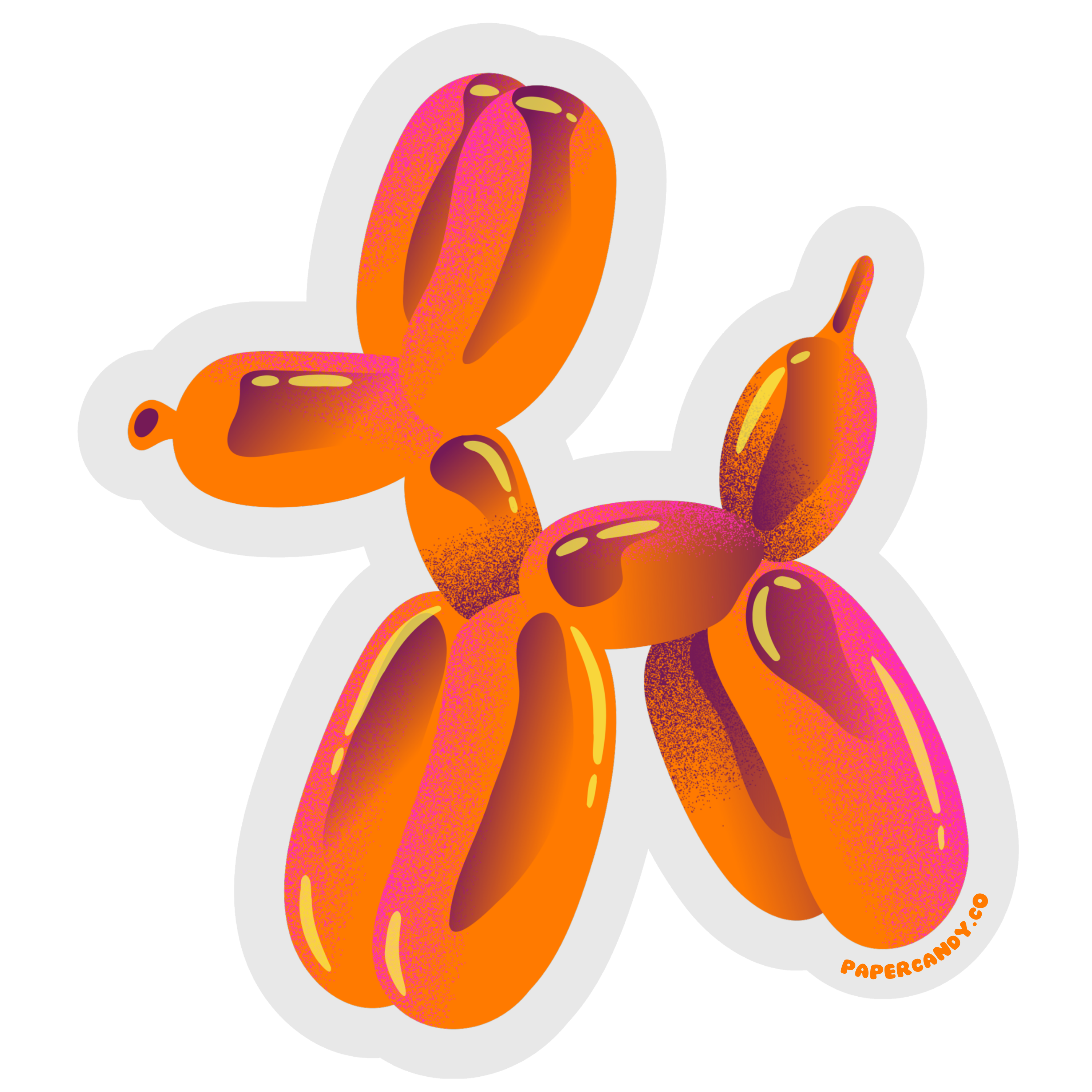 Balloon Puppy Sticker