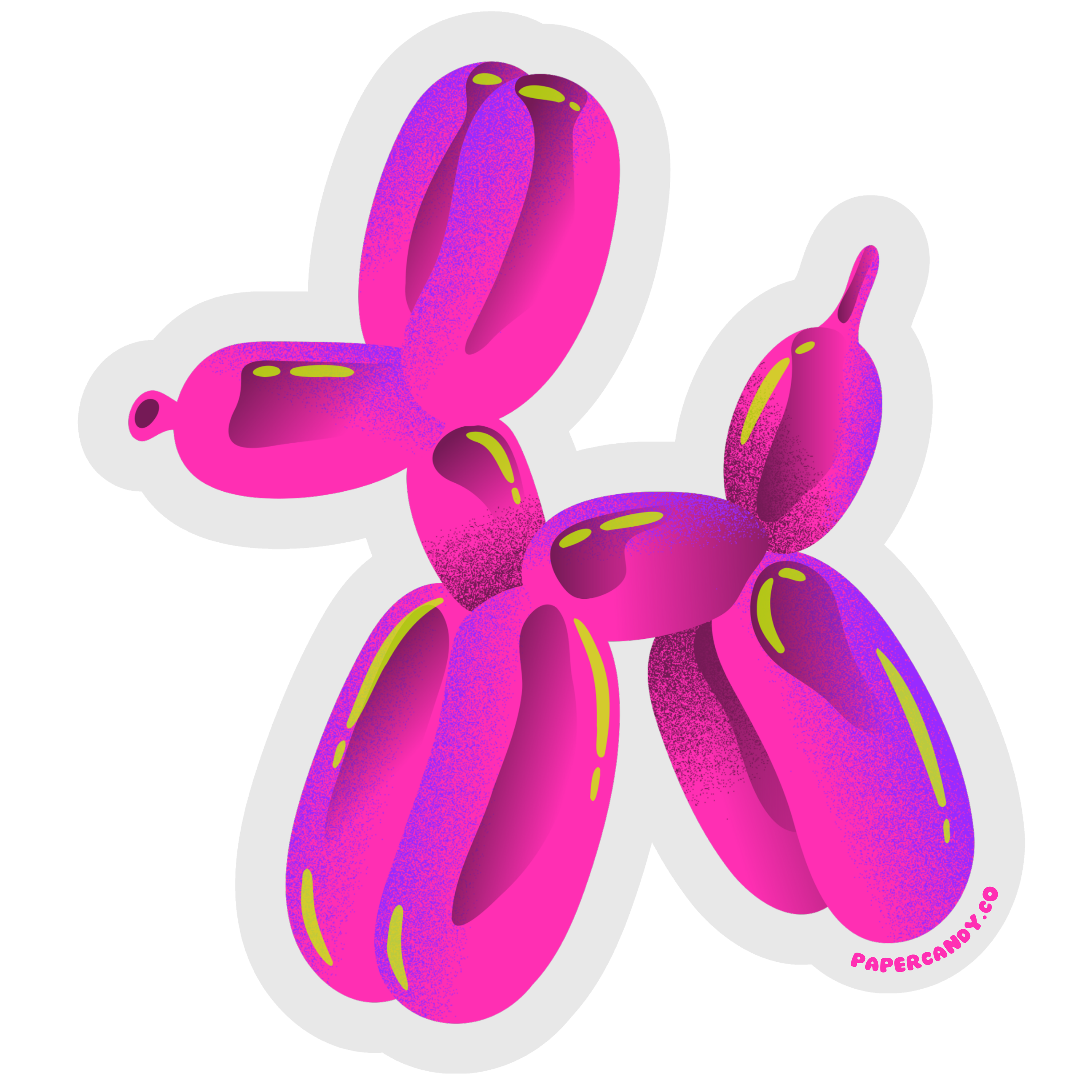 Balloon Puppy Sticker