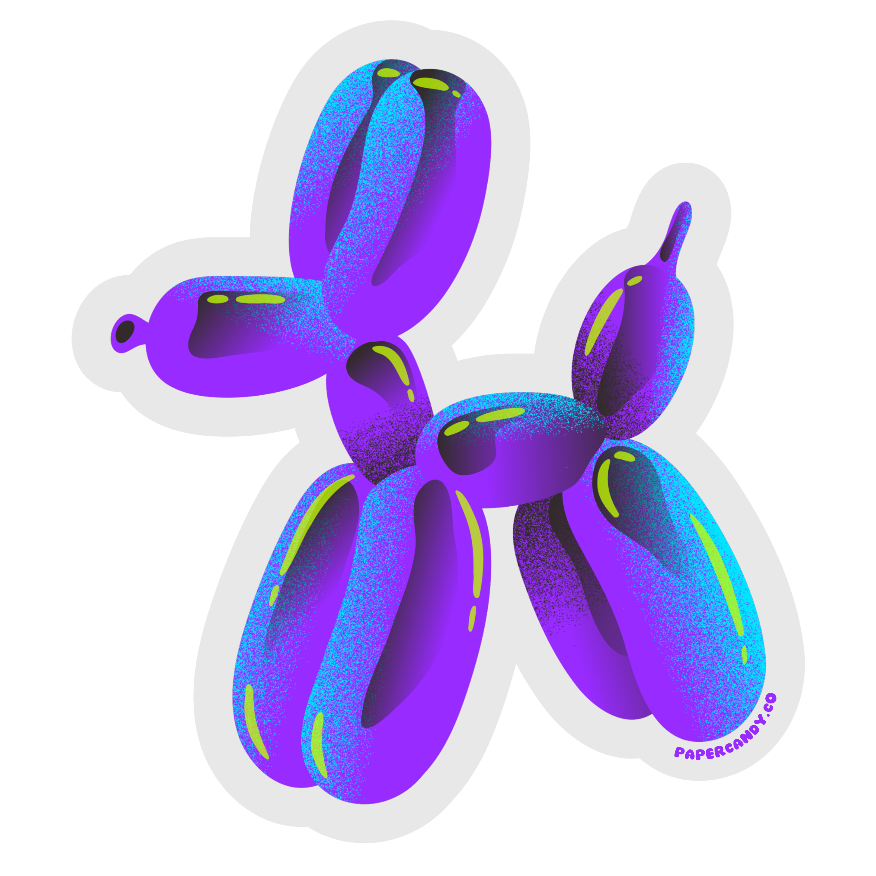 Balloon Puppy Sticker